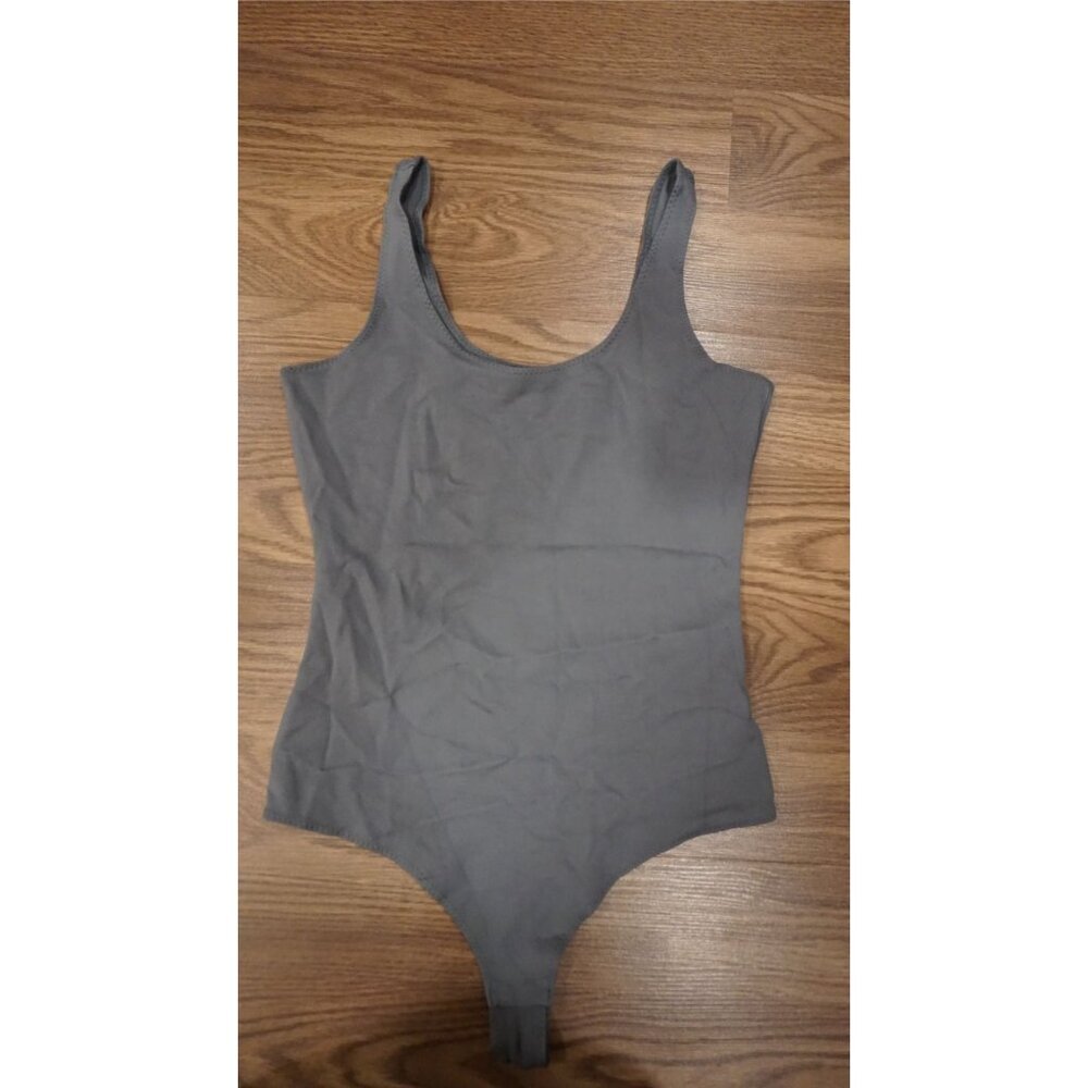 Shinestar Women's Gray Snap Bodysuit - Size S